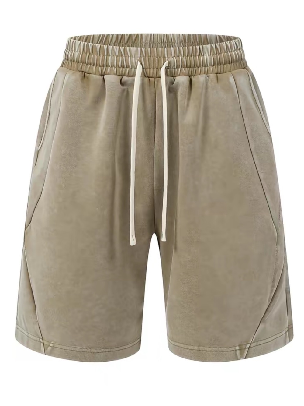 Men's Casual Drawstring Shorts - Beige